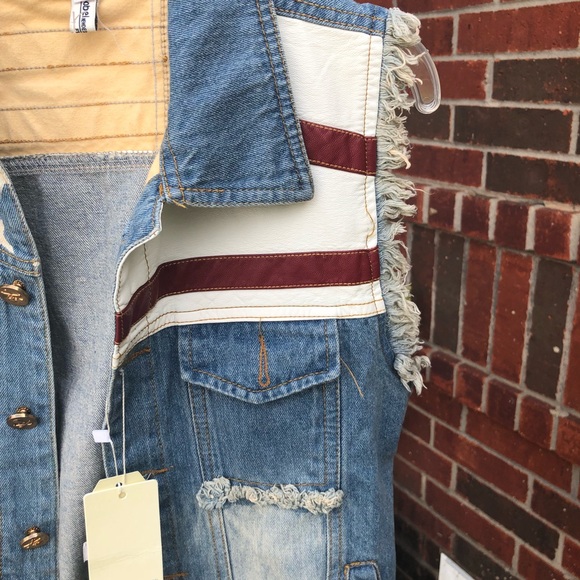 NWT American inspired distressed vest - Picture 3 of 8